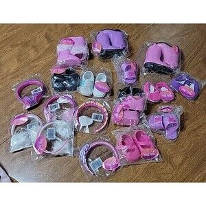 Mixed lot 18” Doll Shoes Fits American Girl Our Generation My Life + head bands